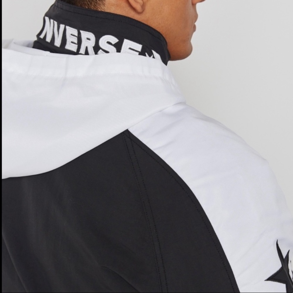 Converse Boat Men’s Jacket Black White New, sXL - Picture 2 of 6